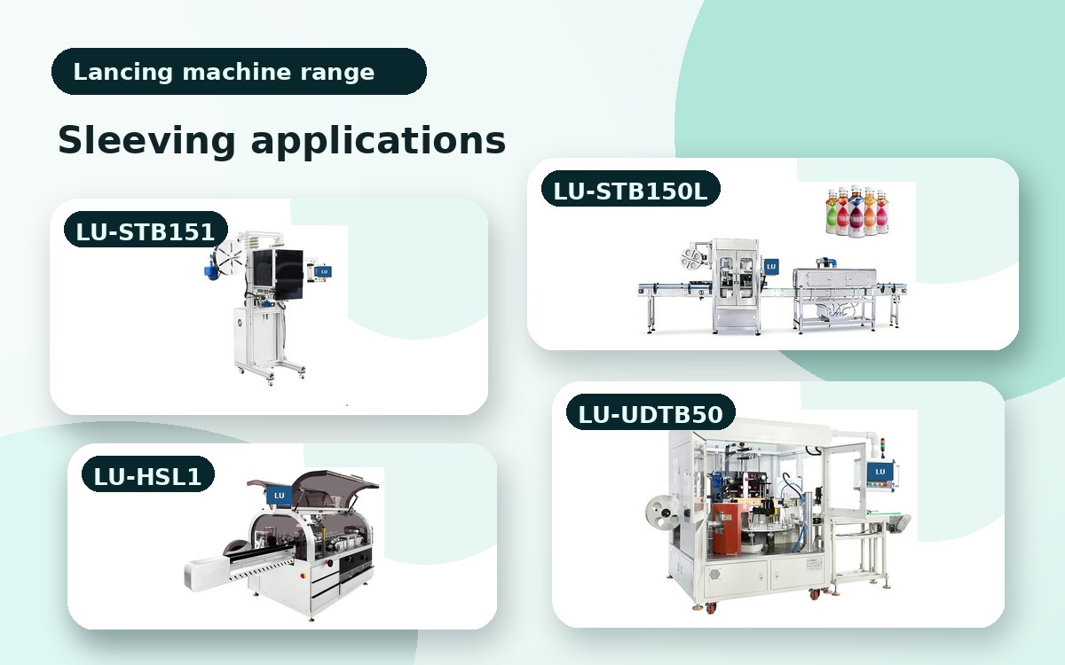 Sleeve applicator applications — Bottles, jars, tubs, caps and shaped containers